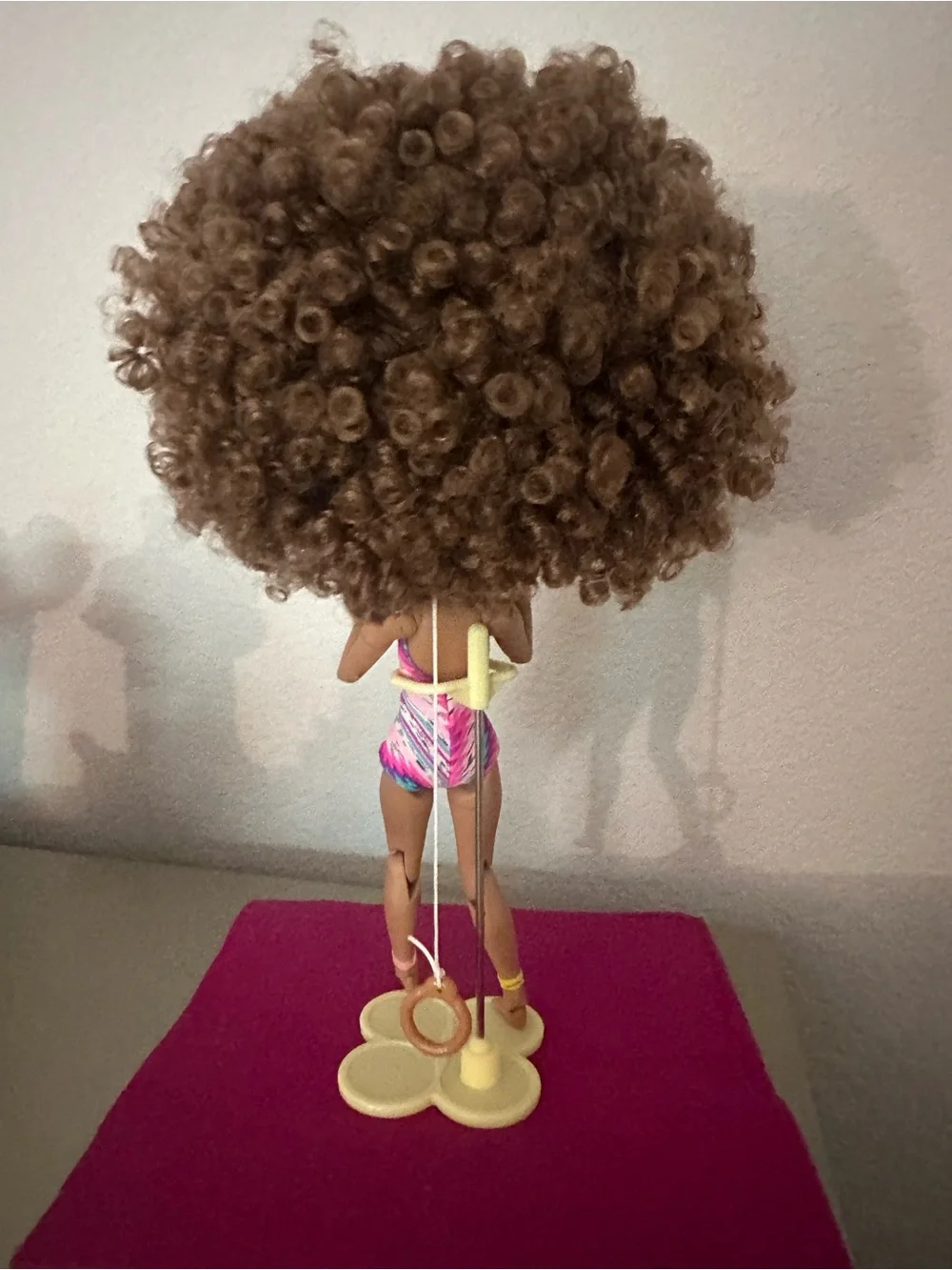 TBL Articulated Blythe Doll with Brown Curly Hair.